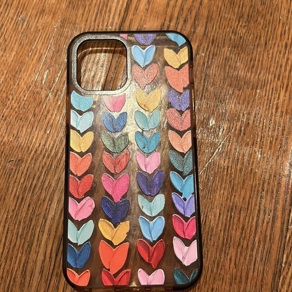 EUC Color Mix Drawing Loving Heart Clear Case for Apple iPhone 12 Shockproof - Picture 4 of 7